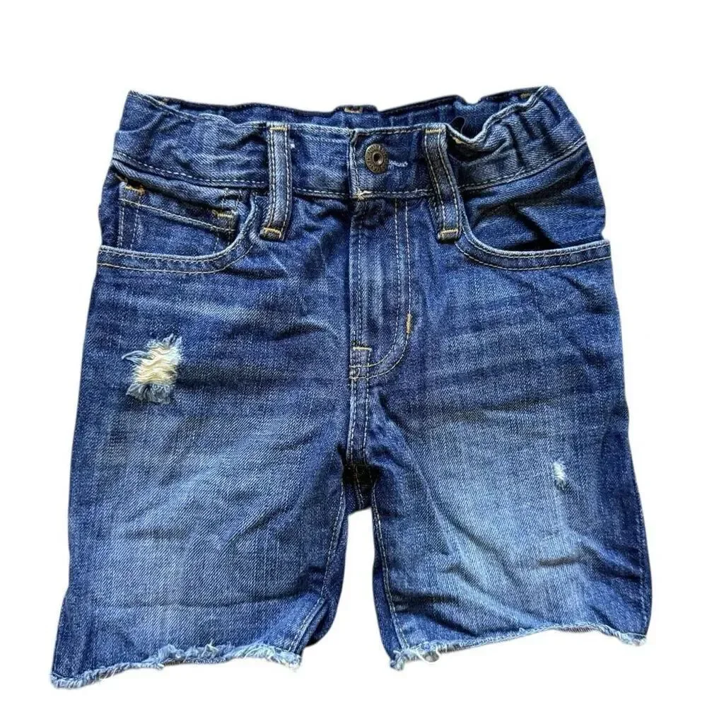 Toddler Boys Baby Gap 1969 Distressed Classic Wash Denim Jean Shorts - Sz 3 yrs